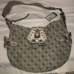 Guess gray and silver hobo handbag New with tags.